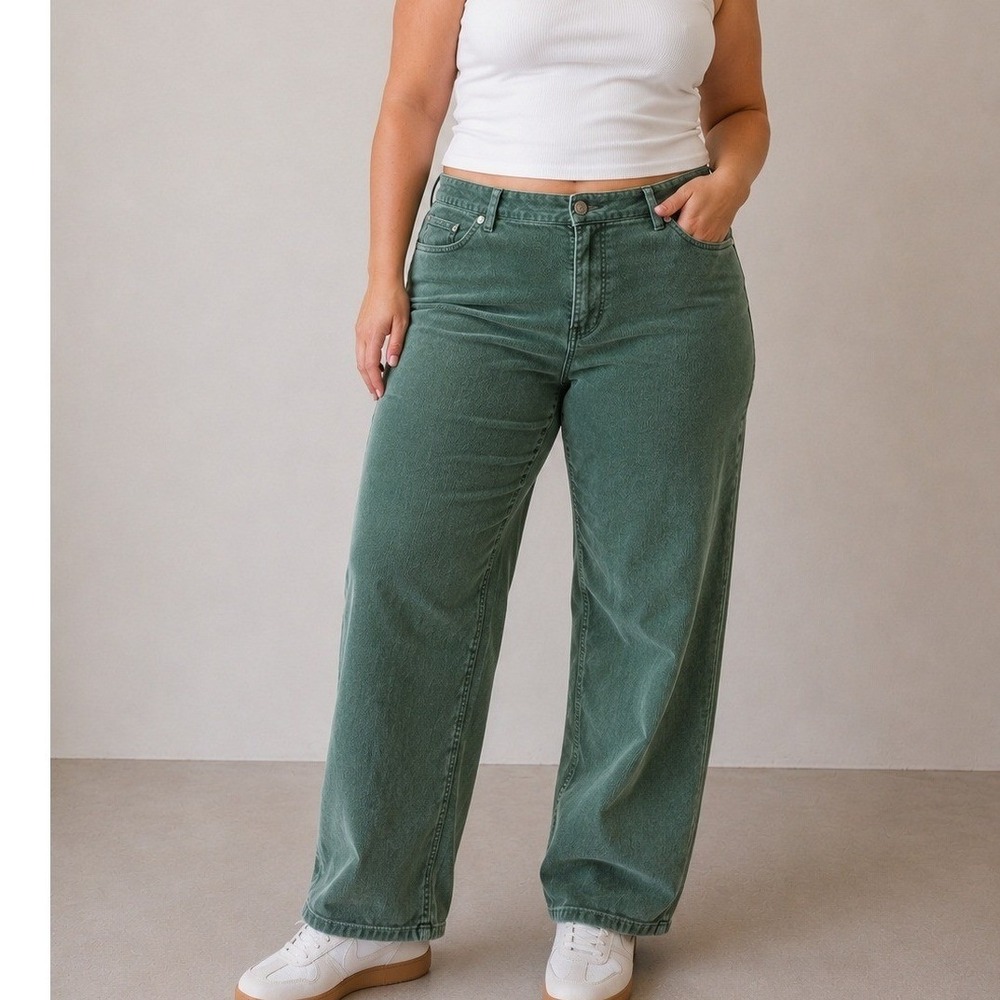 Brooks Brothers 346 Womens Sage Green Corduroy Wide Leg Pants Size 12 Stretch